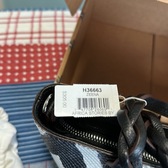 Brighton leather small tote in zebra stripe - Picture 11 of 11